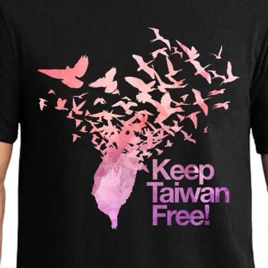 Wo Keep Taiwan Free With Peace Birds Flying Out Gift Pajama Set