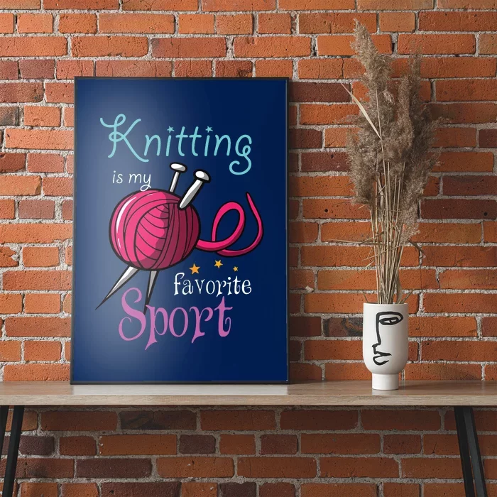 Womens Knitting Yarn Craft Hand Knit Handcraft Knitters Knitting Poster