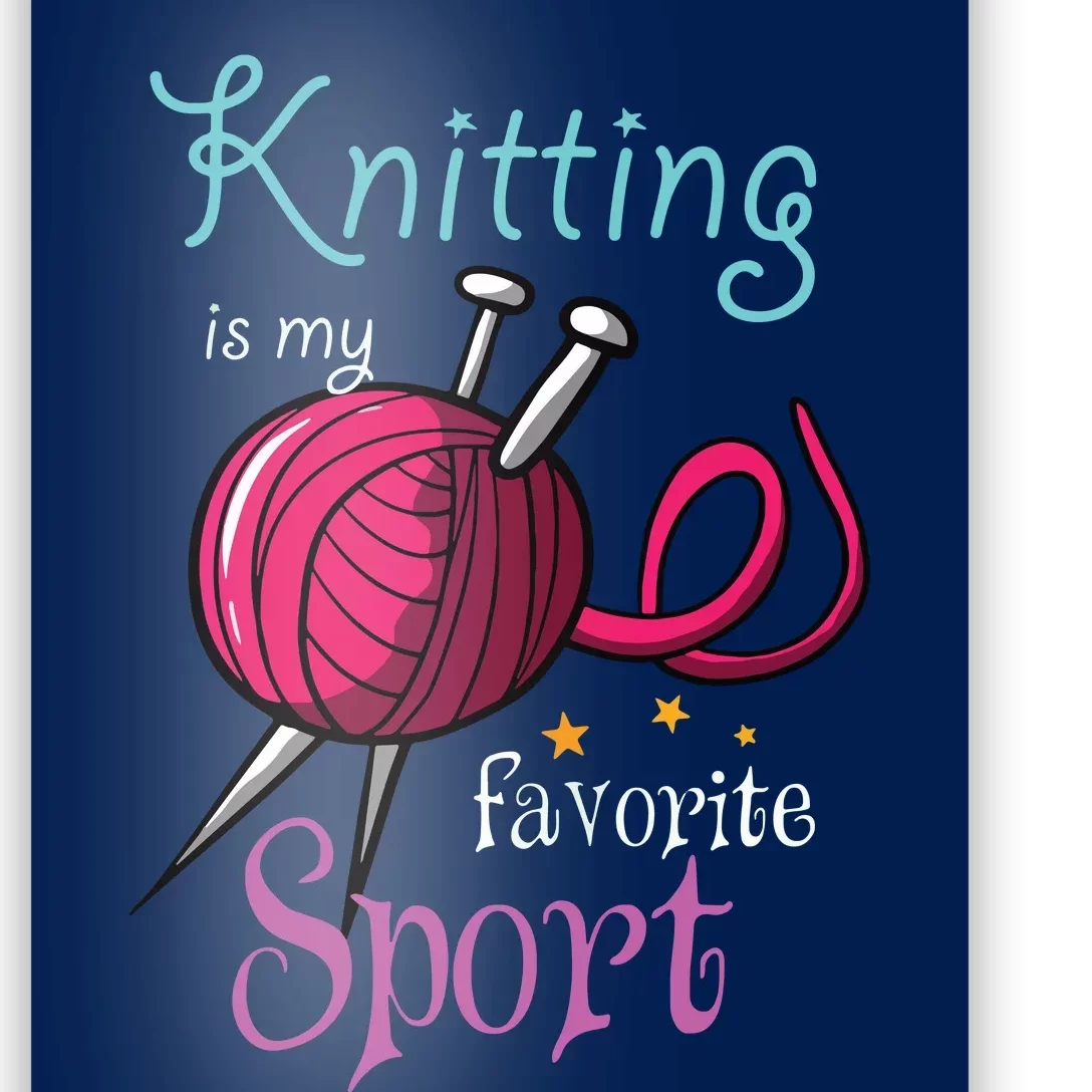 Womens Knitting Yarn Craft Hand Knit Handcraft Knitters Knitting Poster