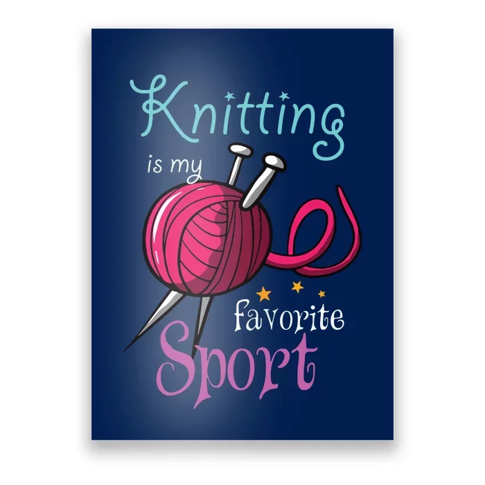 Womens Knitting Yarn Craft Hand Knit Handcraft Knitters Knitting Poster