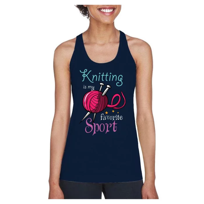 Womens Knitting Yarn Craft Hand Knit Handcraft Knitters Knitting Women's Racerback Tank