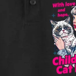 With Love And Hope Childless Cat Lady For Kamala Harris Dry Zone Grid Performance Polo