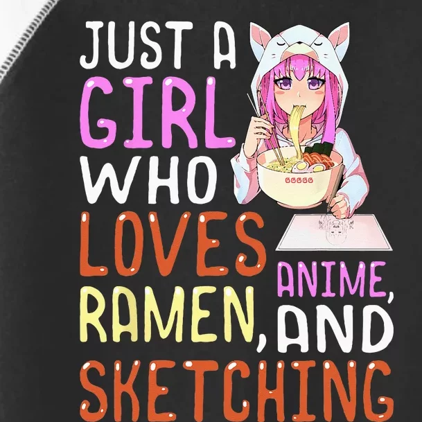 Who Loves Anime Ramen And Sketching Kawaii Teen Toddler Fine Jersey T-Shirt