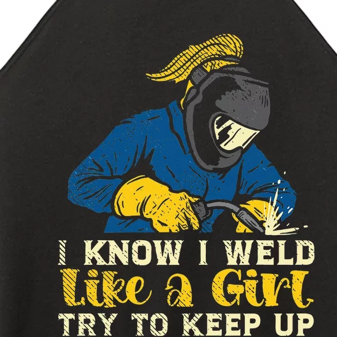 Weld Like A Welder Ironworker Ironsmith Welding Women’s Perfect Tri Rocker Tank