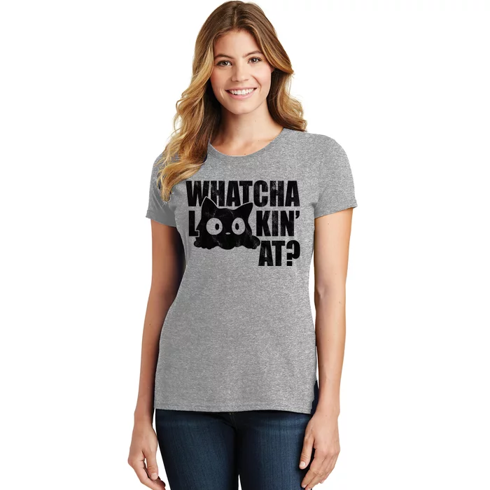 Watcha Lookin At Funny Cat Women's T-Shirt