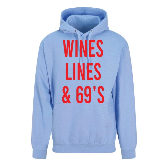 Wines Lines And 69's Unisex Surf Hoodie