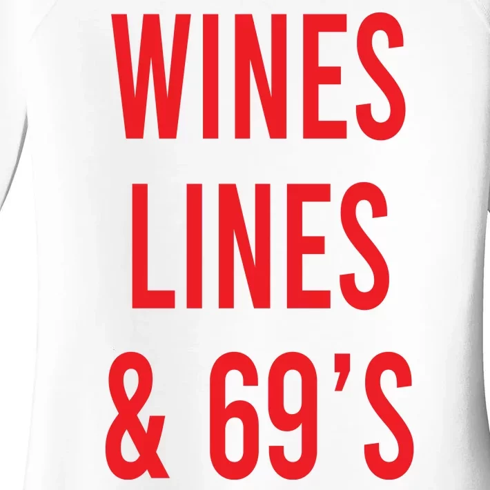 Wines Lines And 69's Women's Perfect Tri Tunic Long Sleeve Shirt