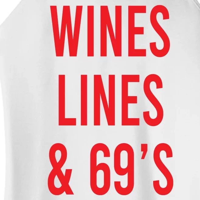 Wines Lines And 69's Women’s Perfect Tri Rocker Tank