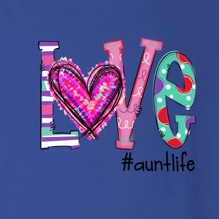 Wo Love Aunt Life Of Hearts Valentines Day Meaningful Gift Toddler Long Sleeve Shirt