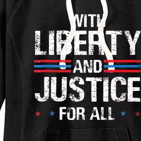 With Liberty And Justice For All Indivisible Equality Women's Fleece Hoodie