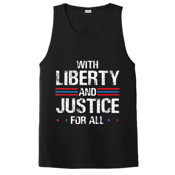 With Liberty And Justice For All Indivisible Equality Performance Tank