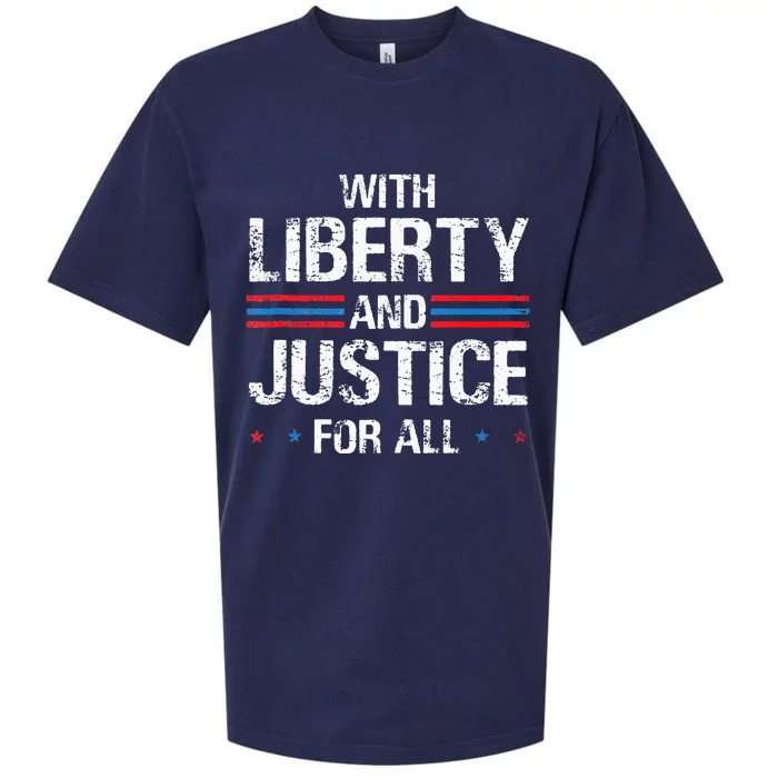 With Liberty And Justice For All Indivisible Equality Sueded Cloud Jersey T-Shirt