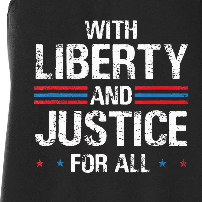 With Liberty And Justice For All Indivisible Equality Women's Racerback Tank