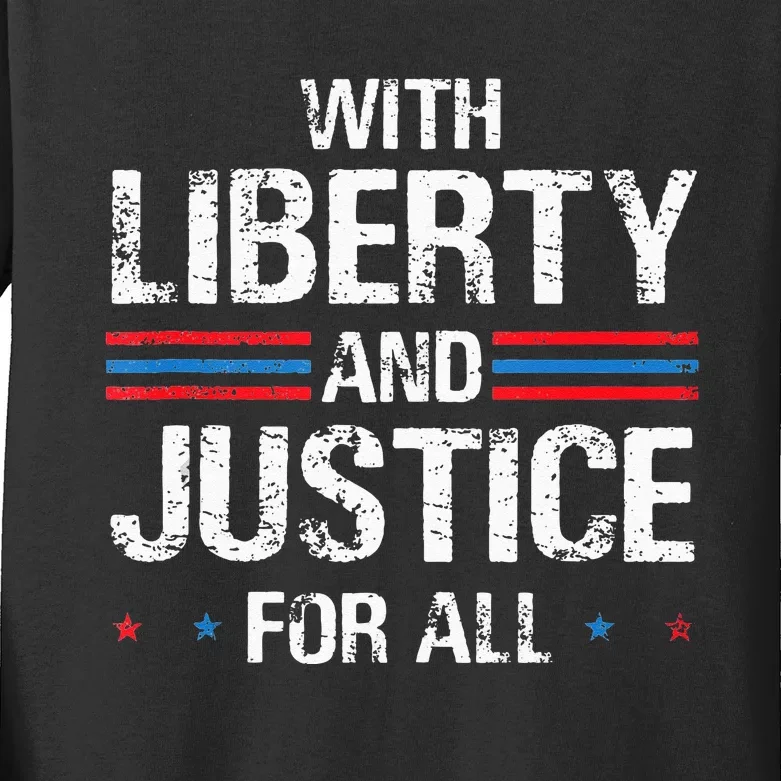 With Liberty And Justice For All Indivisible Equality Kids Long Sleeve Shirt