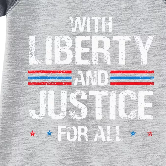 With Liberty And Justice For All Indivisible Equality Infant Baby Jersey Bodysuit