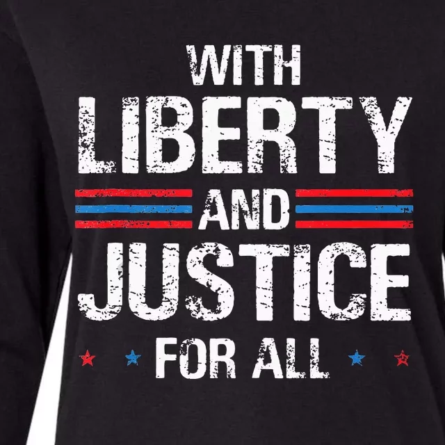 With Liberty And Justice For All Indivisible Equality Womens Cotton Relaxed Long Sleeve T-Shirt