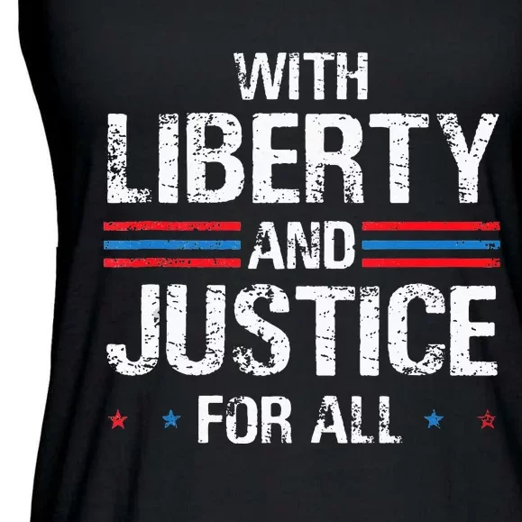 With Liberty And Justice For All Indivisible Equality Ladies Essential Flowy Tank