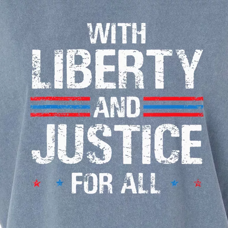 With Liberty And Justice For All Indivisible Equality Garment-Dyed Women's Muscle Tee