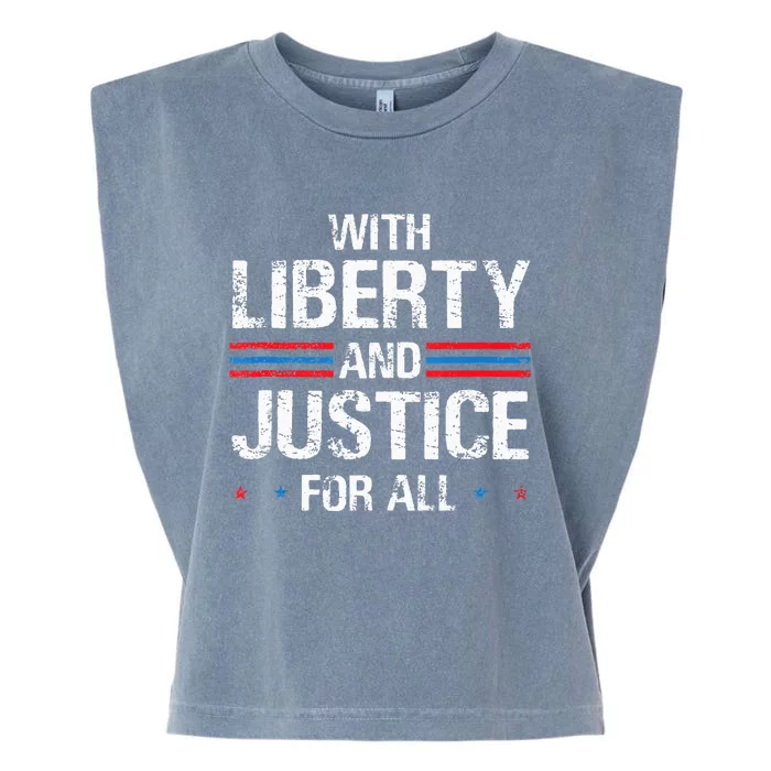 With Liberty And Justice For All Indivisible Equality Garment-Dyed Women's Muscle Tee