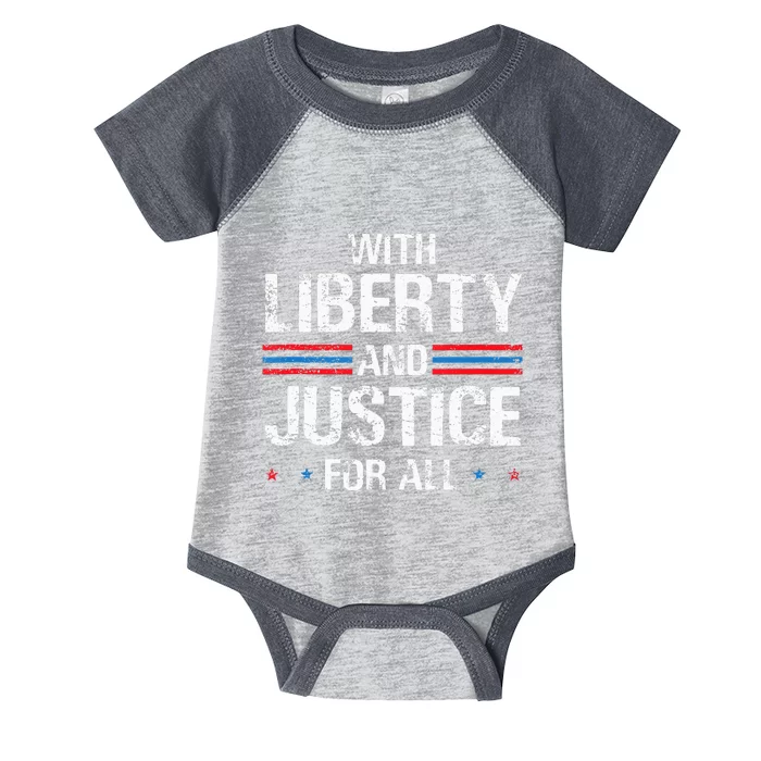 With Liberty And Justice For All Indivisible Equality Infant Baby Jersey Bodysuit