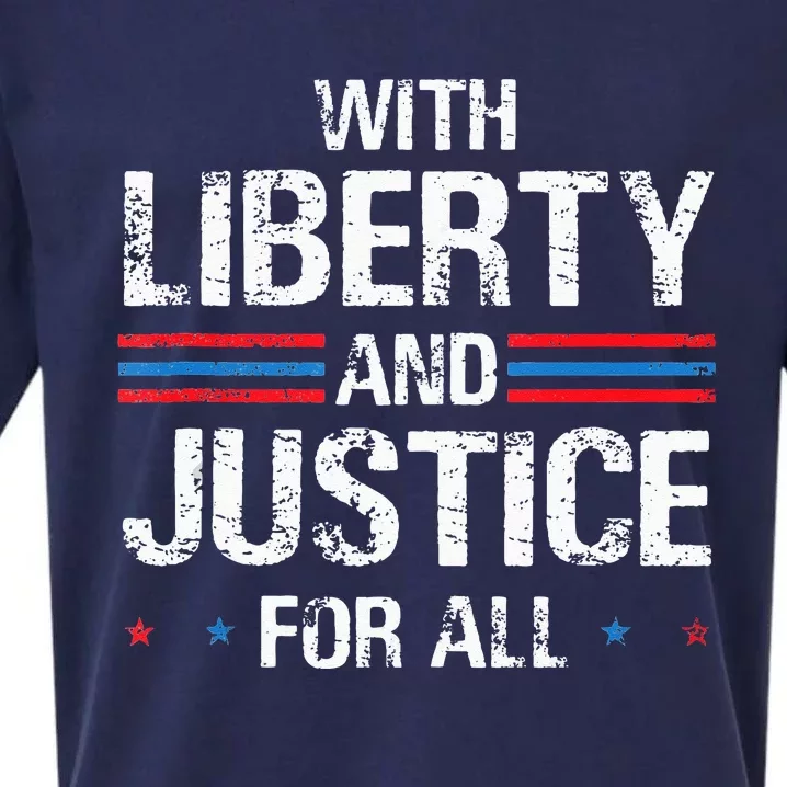 With Liberty And Justice For All Indivisible Equality Sueded Cloud Jersey T-Shirt