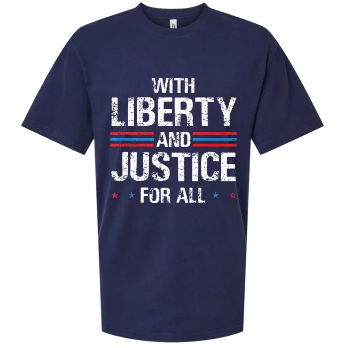 With Liberty And Justice For All Indivisible Equality Sueded Cloud Jersey T-Shirt