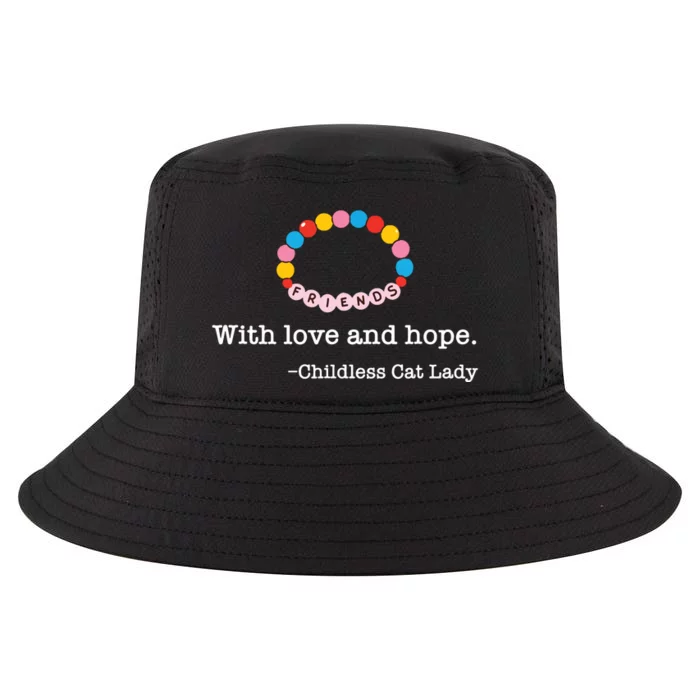 With Love And Hope Childless Cat Lady Cool Comfort Performance Bucket Hat