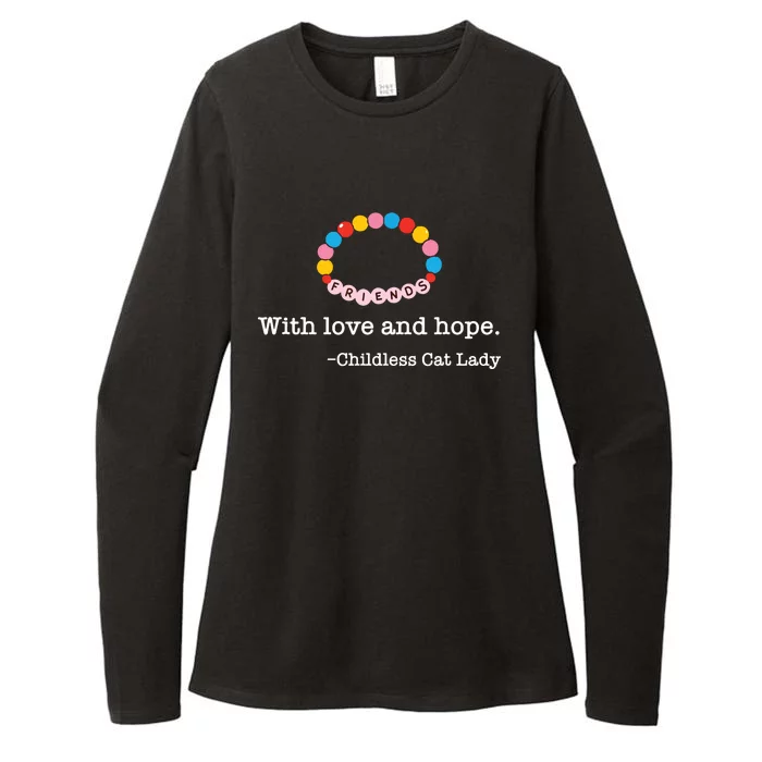 With Love And Hope Childless Cat Lady Womens CVC Long Sleeve Shirt