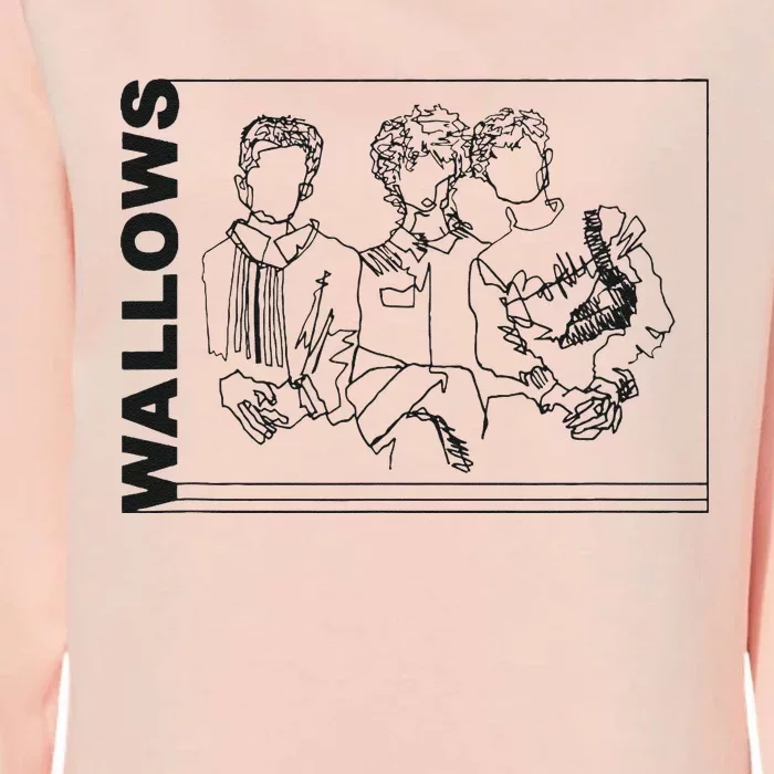 Wallow Line Art Minimalist Retro Band Music Womens California Wash Sweatshirt