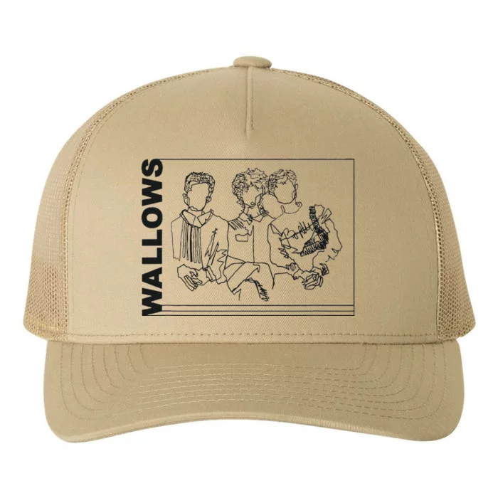 Wallow Line Art Minimalist Retro Band Music Yupoong Adult 5-Panel Trucker Hat