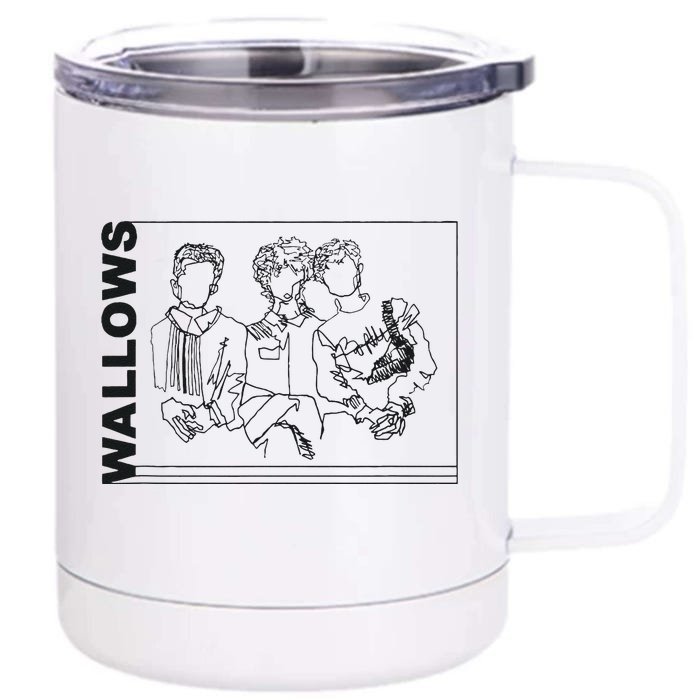 Wallow Line Art Minimalist Retro Band Music Front & Back 12oz Stainless Steel Tumbler Cup