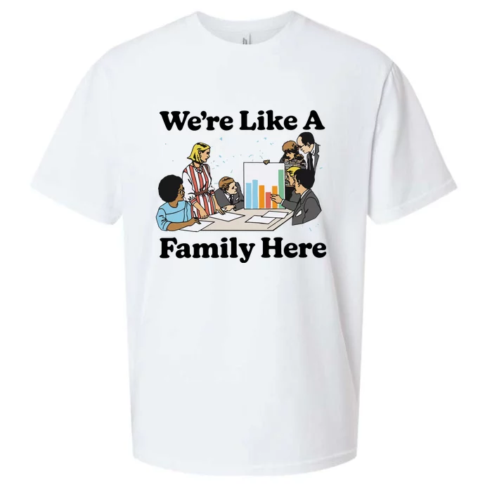 WeRe Like A Family Here Sueded Cloud Jersey T-Shirt