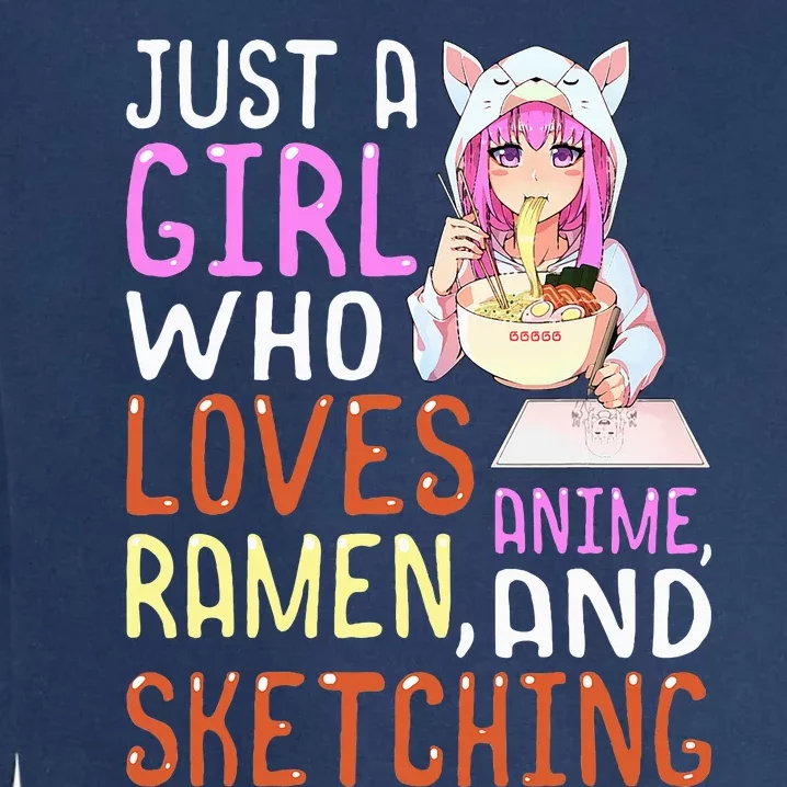 Who Loves Anime Ra and Sketching Kawaii Garment-Dyed Sweatshirt