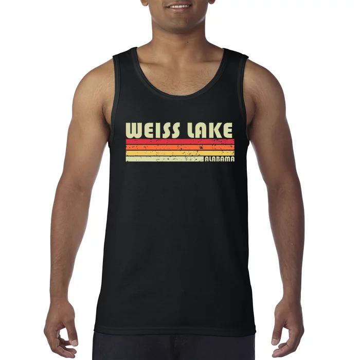 Weiss Lake Alabama Funny Fishing Camping Summer Gift Tank Top