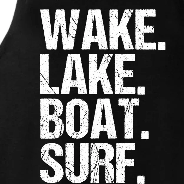 Wake Lake Boat Surf Wakesurfer Wakeboard Wakeboarding Rope Gift Ladies Tri-Blend Wicking Tank