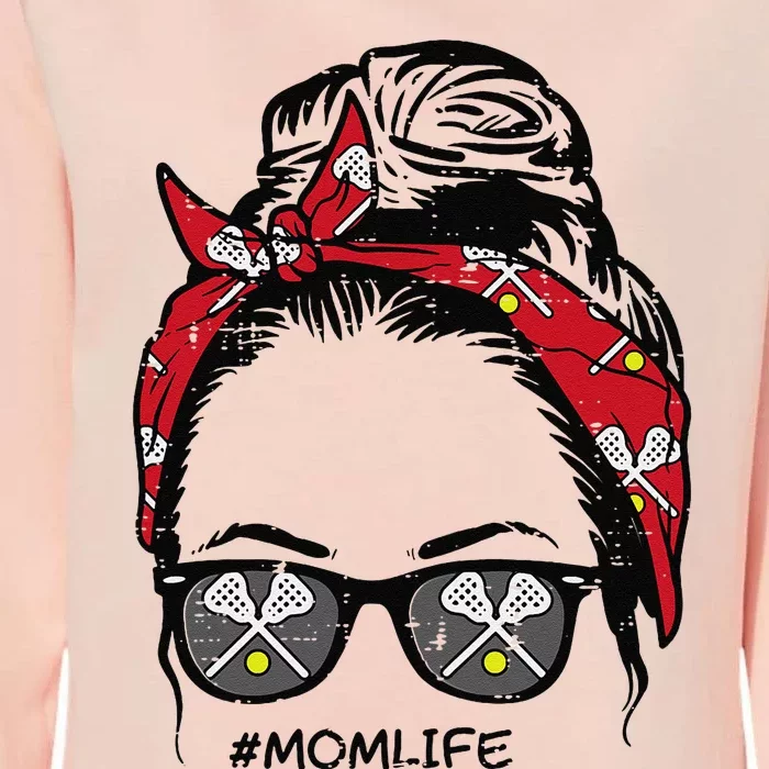 Woman Lacrosse Bandana Sunglasses Mom Life Mothers Day Mama Womens California Wash Sweatshirt