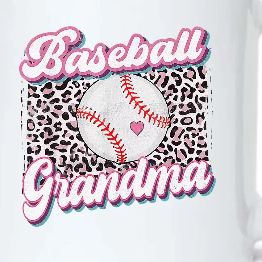 Womens Leopard Baseball Grandma Game Day Softball Mother's Day Black Color Changing Mug