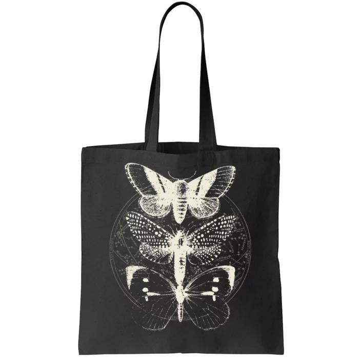 Witchcore Lepidoptera Butterfly Moth Insect Astronomy Lover Tote Bag