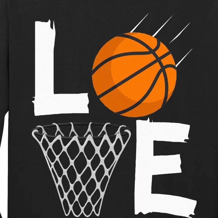 Women Love Basketball Hoodie BBall Hoodie For Tall Long Sleeve T-Shirt