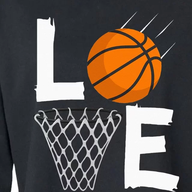 Women Love Basketball Hoodie BBall Hoodie For Cropped Pullover Crew