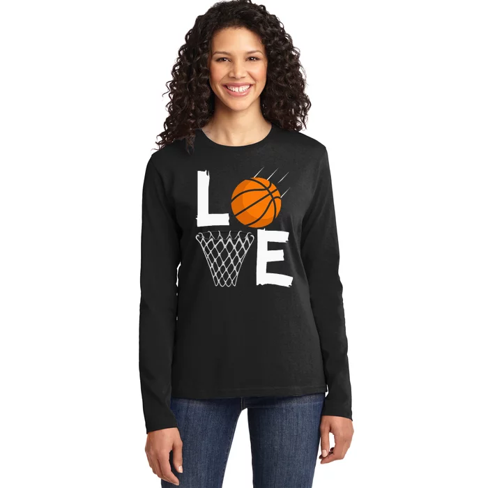 Women Love Basketball Hoodie BBall Hoodie For Ladies Long Sleeve Shirt