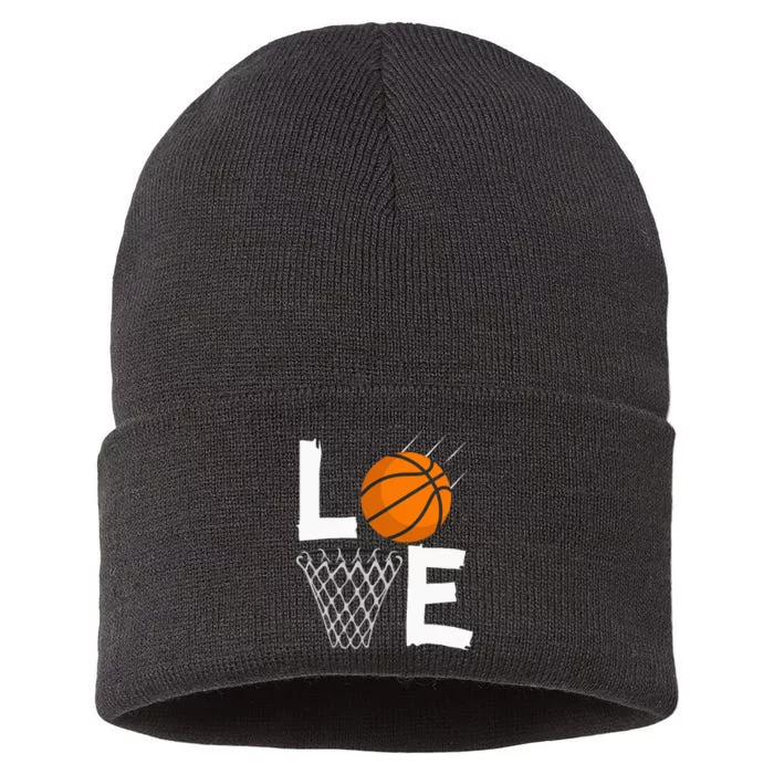 Women Love Basketball Hoodie BBall Hoodie For Sustainable Knit Beanie