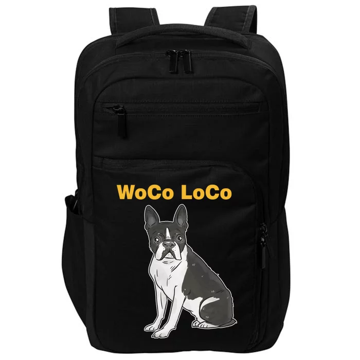 Woco Loco Boston Terrier Dog Impact Tech Backpack