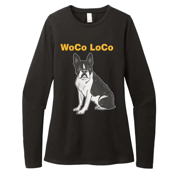 Woco Loco Boston Terrier Dog Womens CVC Long Sleeve Shirt