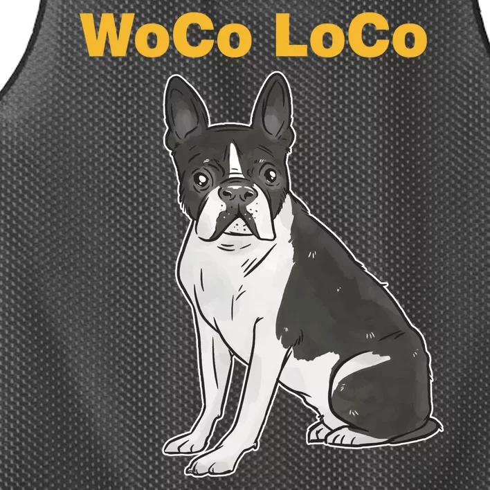 Woco Loco Boston Terrier Dog Mesh Reversible Basketball Jersey Tank