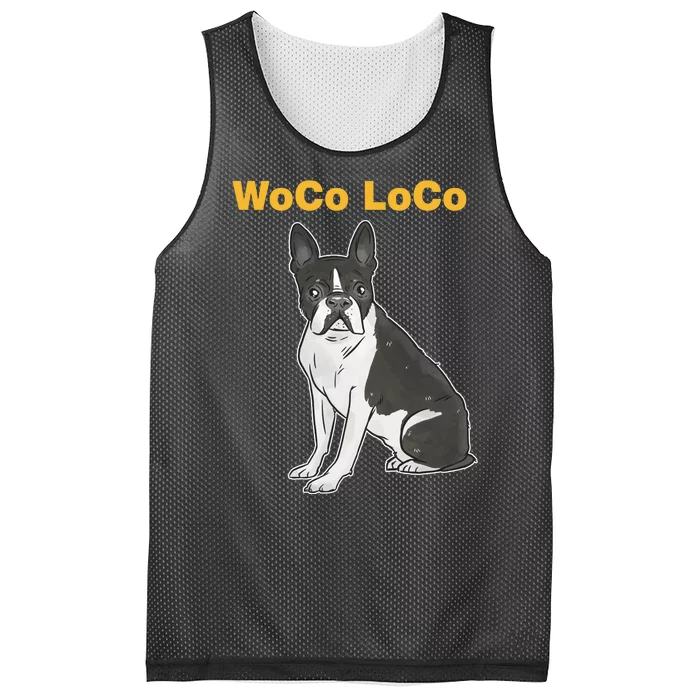 Woco Loco Boston Terrier Dog Mesh Reversible Basketball Jersey Tank