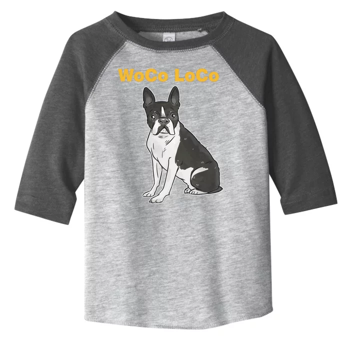 Woco Loco Boston Terrier Dog Toddler Fine Jersey T-Shirt