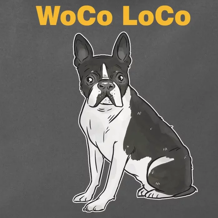 Woco Loco Boston Terrier Dog Zip Tote Bag