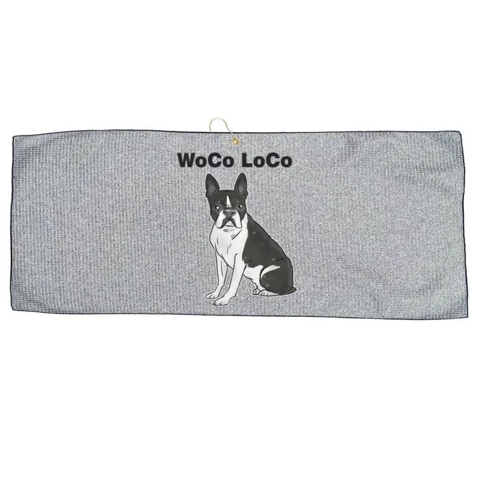 Woco Loco Boston Terrier Dog Large Microfiber Waffle Golf Towel