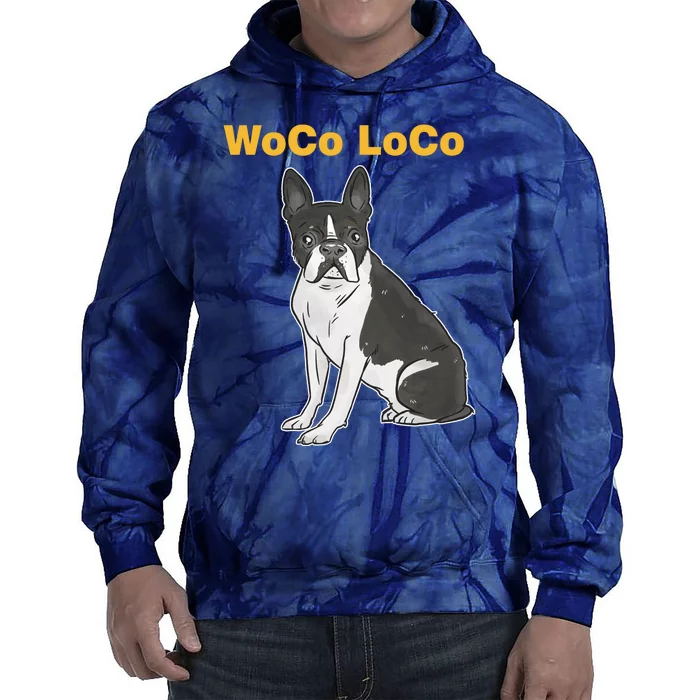 Woco Loco Boston Terrier Dog Tie Dye Hoodie